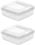 Cheese Storage for Fridge Utensil Holder 2pcs s Deli Meat Saver Airtight Butter Boxes Food Serving Dishes with Lids Meal Prep Container for Kitche...