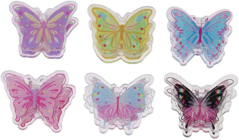 Acrylic Double-Sided Paper Clip, Cute Love Heart Butterfly Binder Clips, Office Accessory to Hold Photo, Bills and Notes(6pcs-Buttefly)...