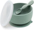 Baby Bowl and Spoon Set with Suction and Lid, Silicone Baby Food Bowl, First Stage Baby Feeding Set, Self Feeding Essentials for 6+ Months (Forest...