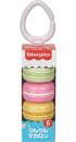 Fisher-Price Baby Pretend Food Baby Rattle My First Macaron Take-Along Sensory Toy for Newborns in Gift Ready Package...