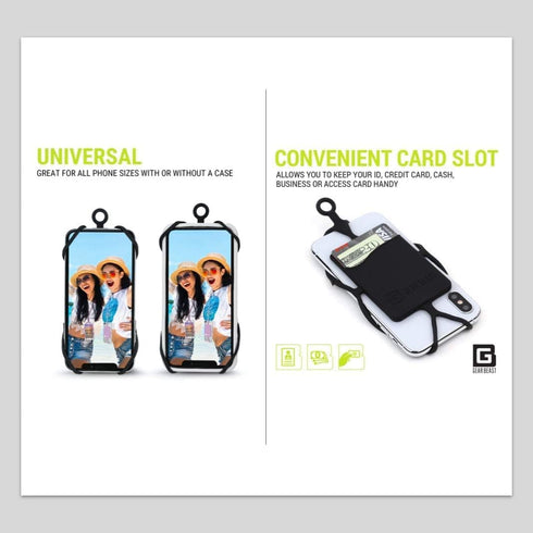 Gear Beast Universal Crossbody Pocket Cell Phone Lanyard Compatible with iPhone, Galaxy & Most Smartphones, Includes Phone Case Holder,Neck Strap ...