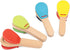 Toyvian Kids Wooden Toys Musical Wooden Castanet Clapper Finger Castanet Board Educational Early Learning Musical Percussion (Random Color) Handle...