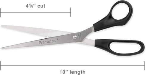 Hygloss Products Armada Precision Straight Trimmer Scissors - Comfortable Handles, Stainless Steel Blades, Vinyl Bag for Storage - Scissors for Cr...