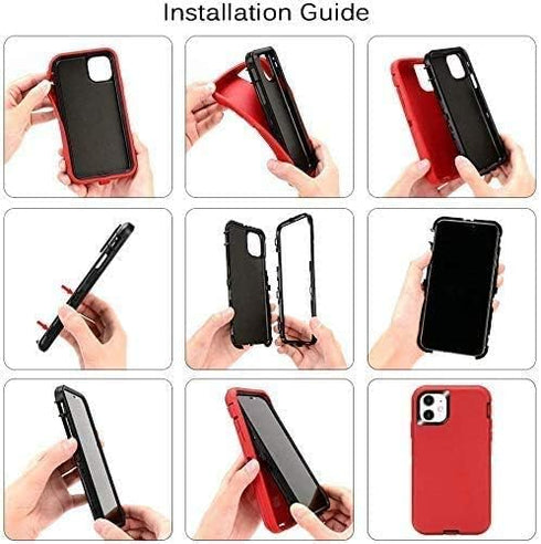 Case for iPhone 12 Pro Max Case 6.7" with 2 Screen Protector, Full Body Rugged Heavy Duty Military Grade Cover, Shockproof Drop-proof Protection D...