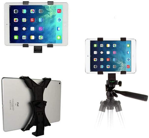 7-10" Tablet Tripod Mount Adapter Holder for iPad, Samsung Galaxy Tab, Microsoft Surface, Google Nexus, Selfie Stick, Monopod...