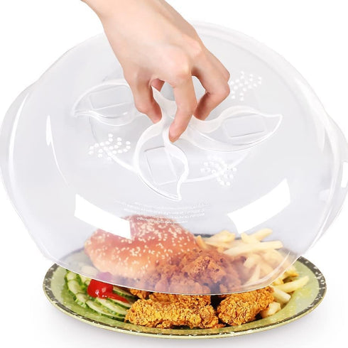 Microwave Plate Cover, Anti-Splatter Plate Lid w/ Steam Vents Microwave Food Cover, BPA-Free,11.8 Inch, Dishwasher Safe...