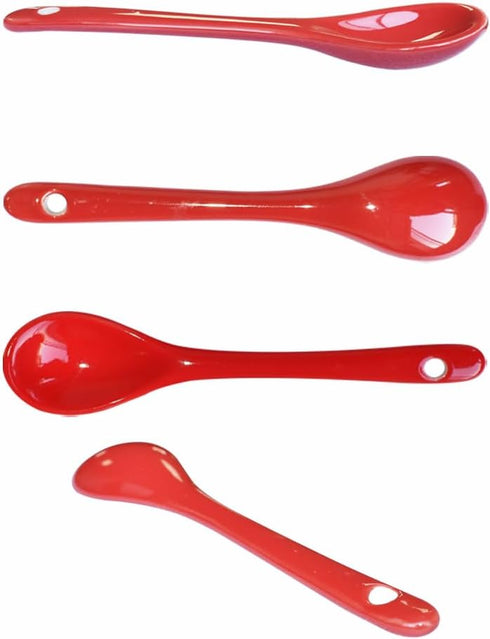 12 Color Porcelain Egg Spoons Ceramic Spoons 5 inch Coffee Dessert Yogurt Tea Milky Tea...