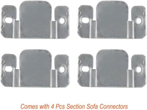 PAXCOO 4 Pack Sectional Sofa Connector Couch Furniture Interlocking Software Bracket with Screws and 12Pcs Furniture Pads...