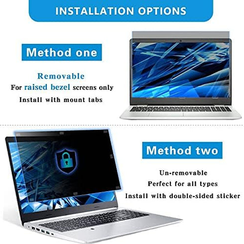 FILMEXT Laptop Privacy Screen 15.6 inch Privacy Screen Filter for Laptop 15.6" Asus/15.6" Acer/15.6HP/Dell/Toshiba 16:9, Anti-Spy,Anti-Glare Anti ...