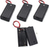 2 AA Battery Holder with Leads Wires ON/Off Switch and Screw Cap Case Back Cover Connection 2 Slots x 1.5V 3 Volt Battery Spring Clip Storage Box ...
