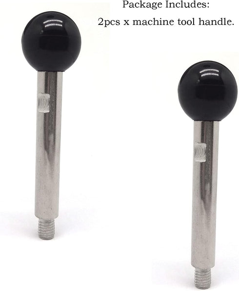 NGe 2pcs Machine Tool Handle with Ball Knob,Revolving Handle Machine Tool,Threaded Revolving Handle,for Machine Tool Accessory,(M8X100)...