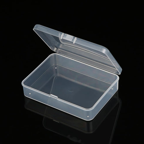 5 Pcs Plastic Beads Storage Boxes Rectangular Empty Mini Organizer Boxes Clear Reusable Craft Containers with Hinged Lids for Small Items...