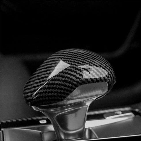 for Kia Stinger Accessories Gear Shift Knob Cover Car Shift Cover Compatible with 2017-2024 Kia Stinger (Carbon Fiber Black Style)...
