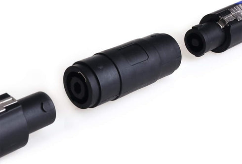 NANYI NL4FC speakon Cable NL4MMX Connector Adapter, 4Pin Speaker/Amp Speakon Female to Female Plug Jack Straight Coupler Cable Connector - 2 Pack...