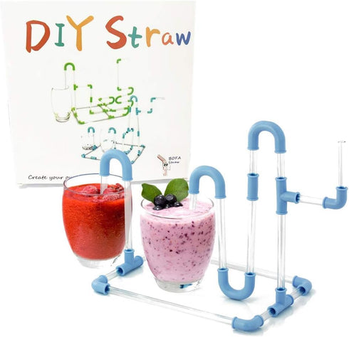 DIY Crazy Straws Make Your Own Straw, 30 PCS Build A Straws Kit DIY Pip Straws Connectors Reusable Silly Straws Crazy Funy Straws Great for Birthd...