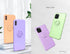 Cute Cat Cartoon Liquid Feel Mobile Phone Ring Buckle Stand Holder (Purple)...