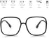BIGGY Oversized Square Blue Light Blocking Glasses - Ultralight Anti Eyestrain | Reduce Eye Strain Nerd Glasses, Reading book/TV/Computer/Gaming F...