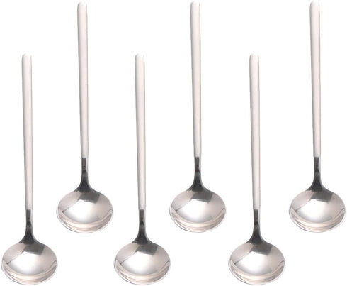 6 PCS Espresso Spoons 18/8 Stainless Steel, 5.2 Inches Vogue Mini Teaspoons Set for Stirring Coffee, Dessert Cake, Ice Cream, Soup, Antipasto Capp...