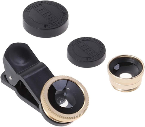 Kit Portable Fish and S/Mobile Accessories Macro On Camera, Universal Clip-on Lens Phone Compatible Kits Kit, Camera Wide - Lens, Phones Optics Ey...