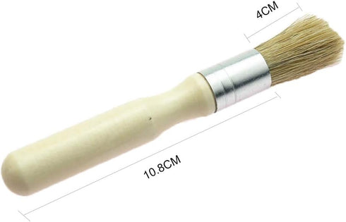 Glue Brush set,3 Pack Professional Narural Wooden Round Glue Wax Brush for Paint Bookblinding Furniture,Super Wax Brush Chalk Paint for Little Pro...