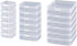 18 Pcs (3 sizes) Rectangle Mini Clear Plastic Storage Containers Box Case with lid for Items,Pills,Herbs,Baby products, Bead, Jewelry, and Other S...