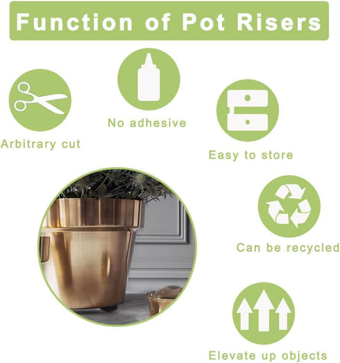 vensovo Planter, 1 Inch Plant Pot Feet for Outdoor Planters - 32 Pack, Rubber Pot Risers Elevate up 1/2 inch, Plant Stand for Medium and Small Pot...