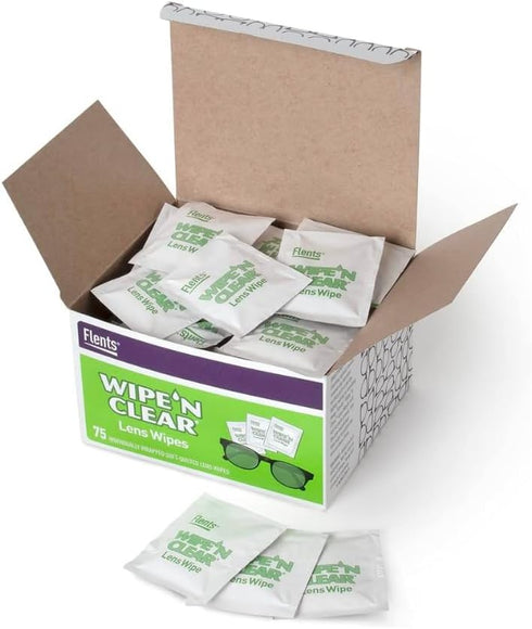 Flents WIPE'N Lens Wipes, Clear, 75 Count, Packaging may vary...