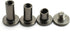 LQ Industrial 75 Sets Black M5 Chicago Screw Assorted Kit Slotted Phillip Head Binding Screws Rivet Assembly Bolt Nail Rivet for Book Binding DIY ...