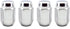 McGard 64002 Chrome Cone Seat Style Lug Nuts (M12 x 1.5 Thread Size) - Set of 4...