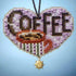 Love Coffee Beaded Counted Cross Stitch Charmed Ornaments Kit Mill Hill 2013 I Love MH163102...