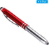 PATIKIL Ballpoint Pen with Stylus Tip and LED Flashlight, 5 Pack 3 in 1 Metal Pen Black Ink 1.0mm Medium Point Stylus Pen for Touch Screens, Red...