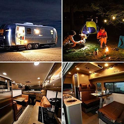 15watt T10 Wedge Base Led Light Bulb 2W 180lm,3000K Warm White,ac/dc12V for Outdoor Landscape RV Camper Marine Boat Dome Lighting-10 Pack...