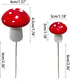 10Pcs Red Garden Stakes Mushroom Miniatures Indoor Outdoor Silhouette Fairy Garden Lawn Yard Decorations Lawn Inset Craft Decorative Garden Stakes...