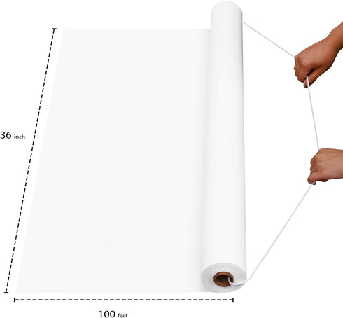 Party Essentials Plastic Disposable Aisle Runner for Wedding Ceremony Events Indoor and Outdoor on Floor Tile Grass Carpet, 100 ft x 3 ft, White...