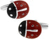 Ladybug Pair Cufflinks in a Presentation Gift Box & Polishing Cloth...