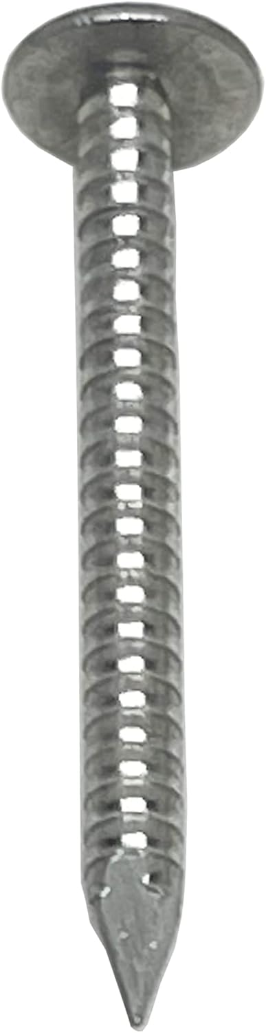 1.75”-RING SHANK ALUMINUM - ROOFING SIDING NAILS - Vinyl & Aluminum Siding & Facia Trim Nail – Aluminum metal secure holding Ring Shank nail – 1.7...