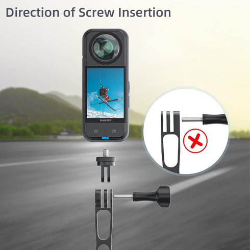 Aluminum Alloy Extension Arm Metal Pole Mount, Extension Arm Mount Compatible with Insta360 ONE X4/X3, GoPro Hero 12/11/10, DJI Osmo Action 4/3/2,...