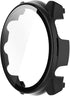 Smartwatch Full Coverage PC Protective Case Cover With Tempered Glass Screen Protector For Garmin Forerunner 965, Soft And Durable Black...