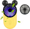 Cute Personal Mini Fan, Mini Handheld Fan, USB Rechargeable Portable Fan with Stylish LED Light,3 Speed Adjustable,Cute Mouse,for Kids Girls Woman...