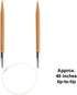 ChiaoGoo Bamboo Patina 40 inch (102cm) Circular Knitting Needles US Size 5 (3.75mm) 2040-5 with Stitch Holder...
