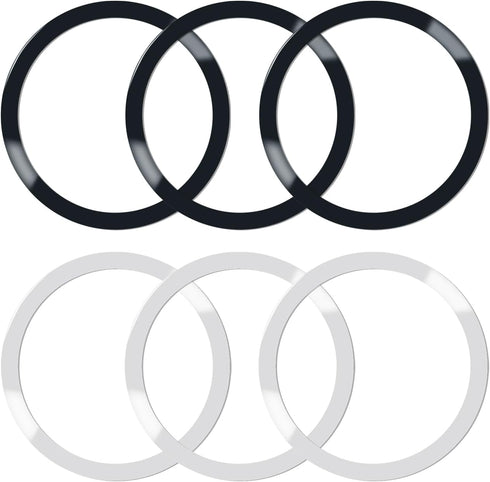 6 Pcs Universal Metal Rings Sticker Compatible for Magsafe Magnetic Wireless Charger iPhone 15 14 13 12 Pro Mini Max Galaxy,Ultra-Thin Car Charger...