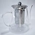 Clear Glass Teapot with Removable Stainless Steel Filter and Spout, Heat-Resistant Borosilicate Glass Teapot for Blooming Tea, Loose Leaf Tea...