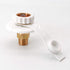 KIPA RV City water Fill inlet flange brass RV water hookup Connector FPT 1/2" Female thread 3" Flange white, With check valve backflow preventer i...