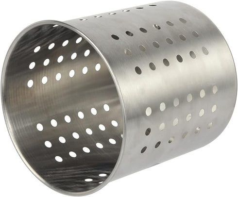 Stainless Steel Utensil Holder Kitchen Holder Restaurant Cooking Utensil Holder for Forks Spatula, 5.3'' x 5.1" Round Utensil Organizer...