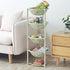 Multifunctional Plastic Storage Basket Floor Tripod Kitchen Vegetable and Fruit Storage Rack Drain Rack (Green, 4 layers)...