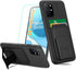 Case for Oneplus 8T 5G Phone Case with Tempered Glass Screen Protector, Folding Kickstand/Stand Wallet Case Card Holder/ Slots Silicone TPU Shockp...