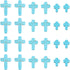 SUNNYCLUE 1 Box 90Pcs 3 Sizes Cross Beads Bulk Mini Small Stone Cross Bead 10/16/25mm Blue Easter Turquoise Pocket Cross Beads Tiny Cross Crucifix...