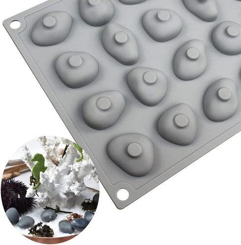 Silicone Molds Stone Shape, Non-Stick Food Grade Silicone Molds for Chocolate, Candy, Jelly, Ice Cube, Dog Treats, Cupcake Baking Mould (Stone M)...