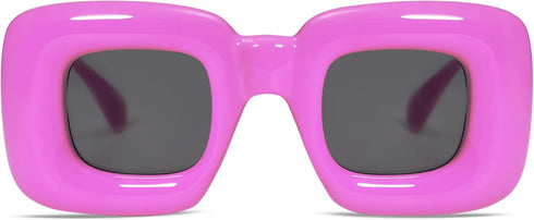 VANLINKER Cute Square Inflated Sunglasses for Women Men Trendy Chunky Glasses Retro Thick Frame Funny Mask Shades VL9733...