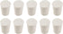 10 Pcs 2# White Solid Rubber Stoppers Tapered Lab Plugs, Dia. 20mm x Dia. 15mm - Height 26mm...